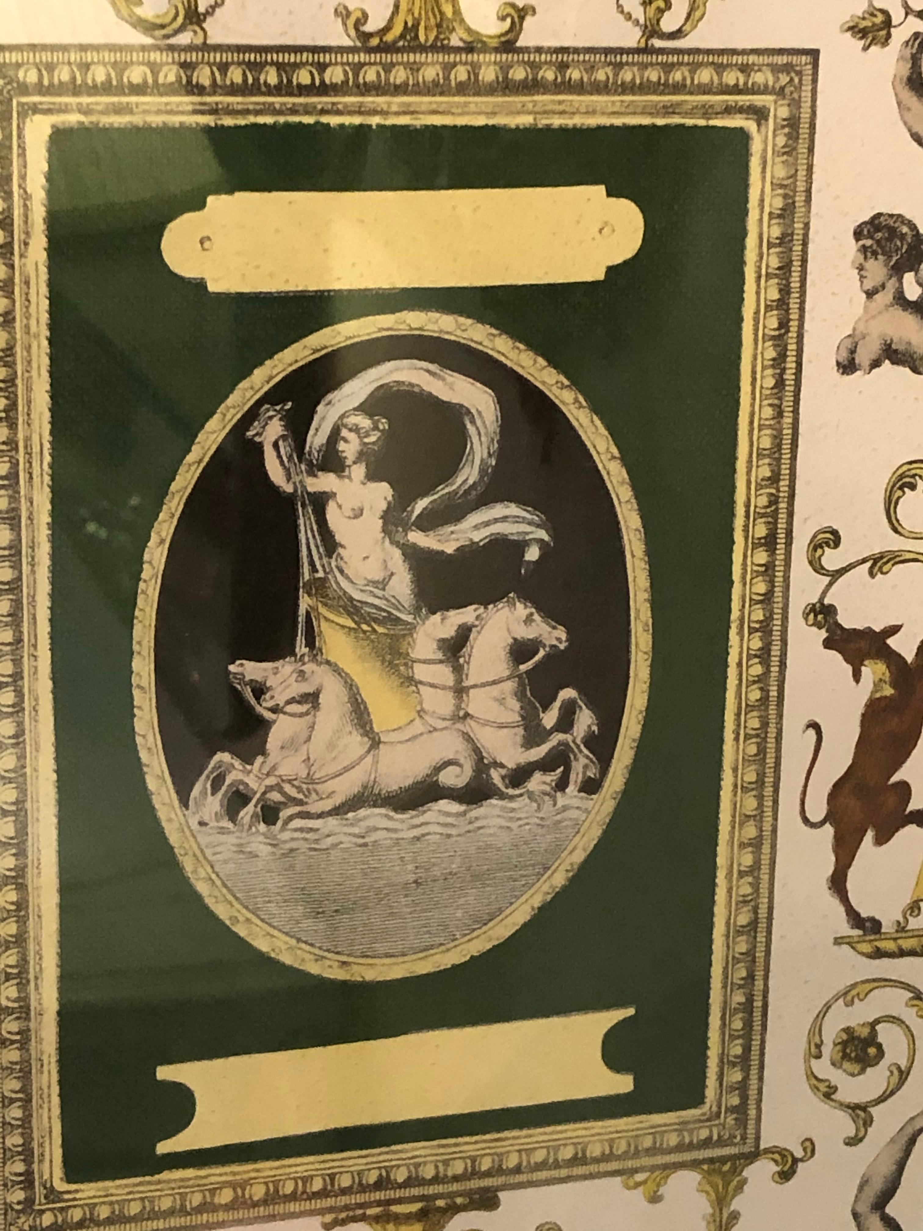 Paire de gravures italiennes signées Gio Ma Calsini dans des cadres dorés Bon état - En vente à Stamford, CT