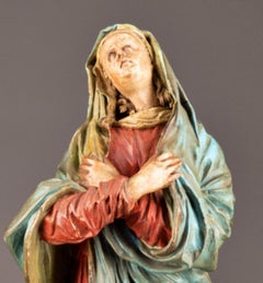 Pair of Italian Figures from a Crucifixion Group: Mary and John, 17th Century