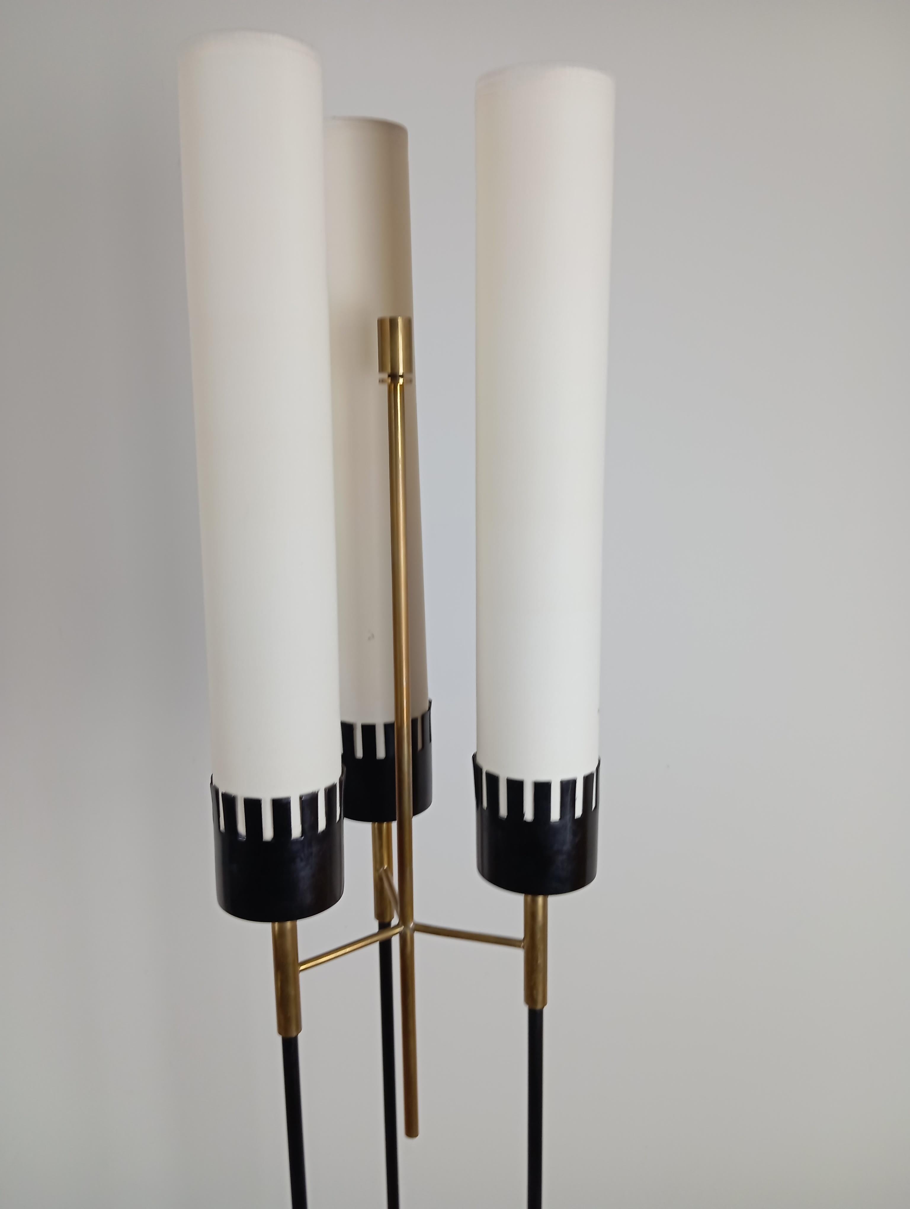 Pair of Italian floor lamps by Stilnovo circa 1950 For Sale 6