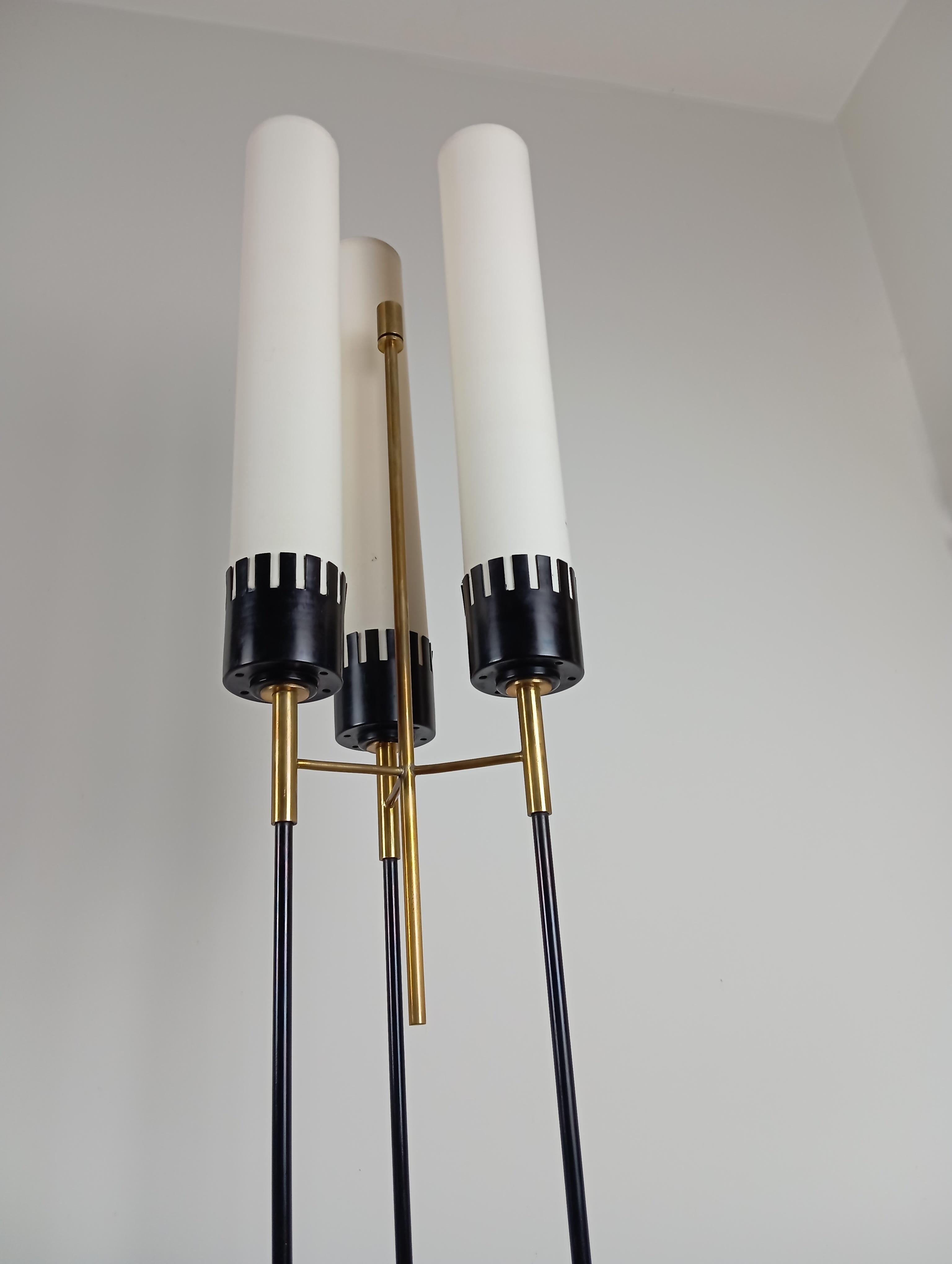 Pair of Italian floor lamps by Stilnovo circa 1950 For Sale 8