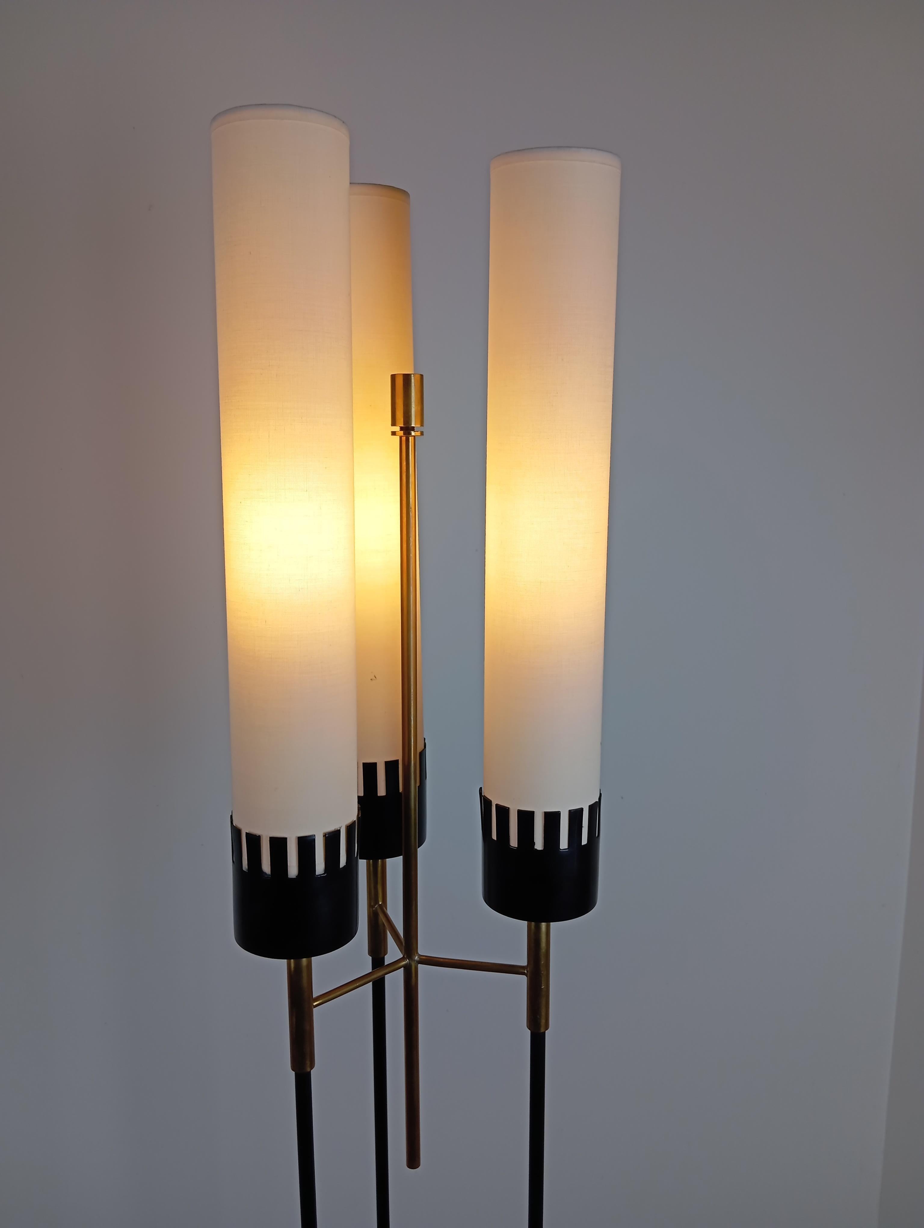 Pair of Italian floor lamps by Stilnovo circa 1950 For Sale 12