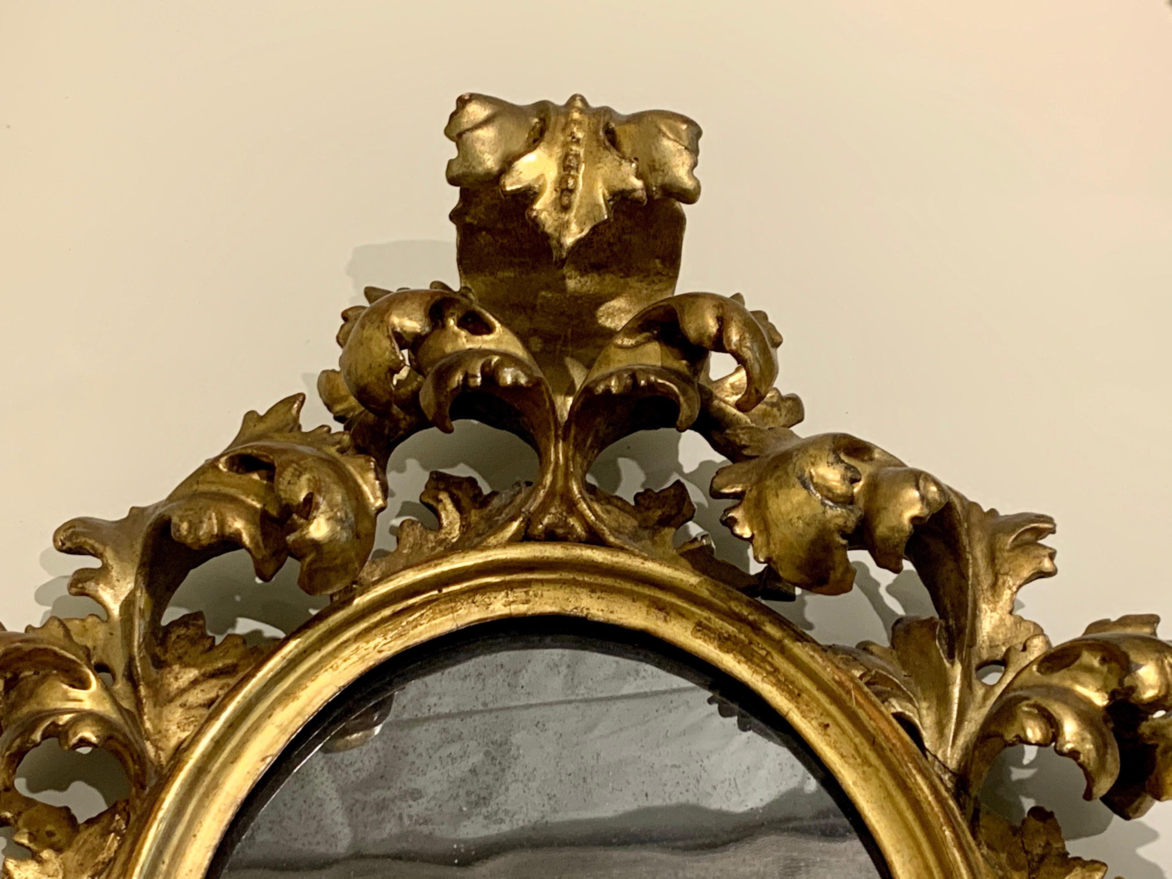 Pair of Italian Florentine Carved Giltwood Mirrors, C.1870 In Good Condition For Sale In London, GB