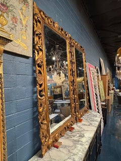 Pair of Italian Florentine Giltwood Mirrors