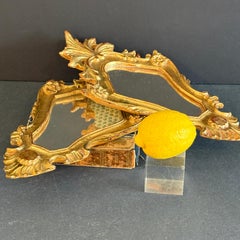 Pair of Italian Florentine Gold Gilt Wood Wall Mirrors, Italy