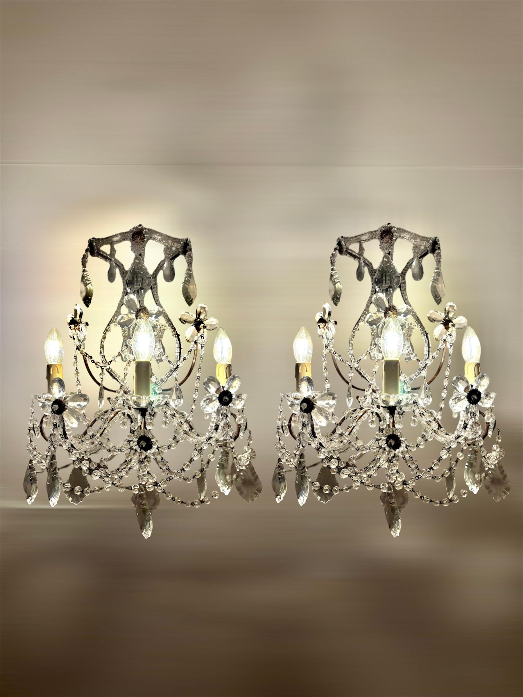 Pareja de candelabros florentinos italianos Moderno de mediados de siglo en venta