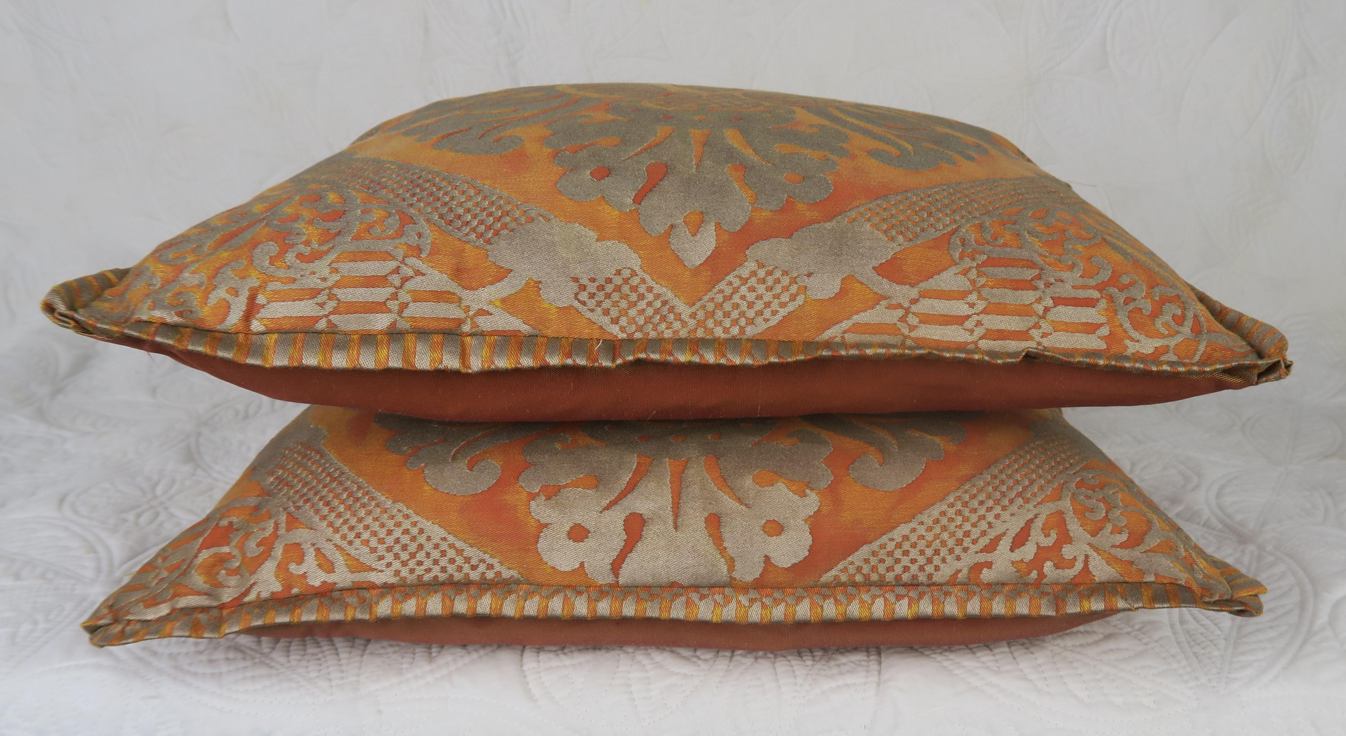 Contemporary Pair of Italian Fortuny Accent Pillows