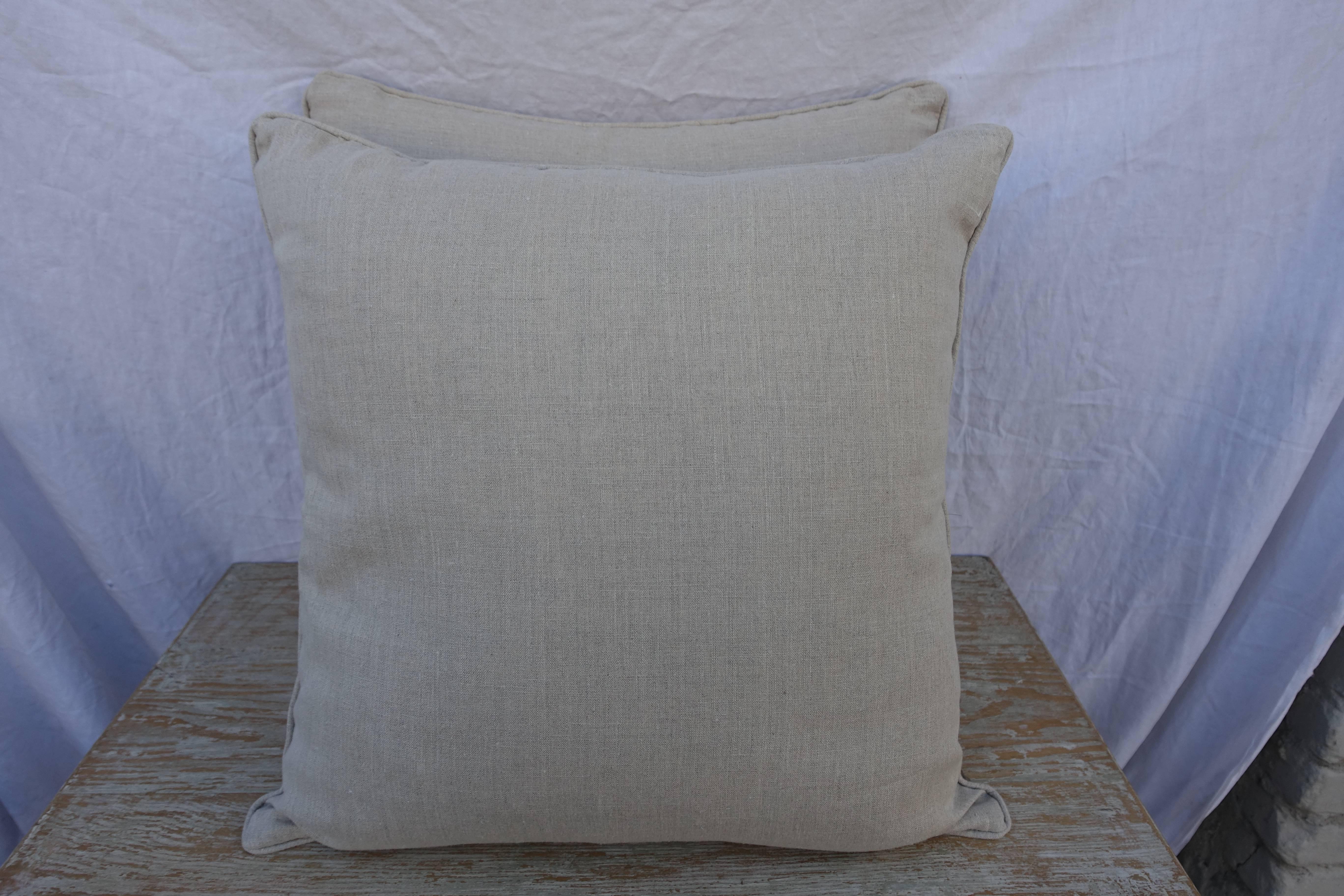 20th Century Pair of Italian Fortuny Cimarosa Patterned Pillows