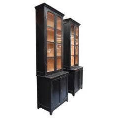 Pair of Italian Four-Door Cabinets