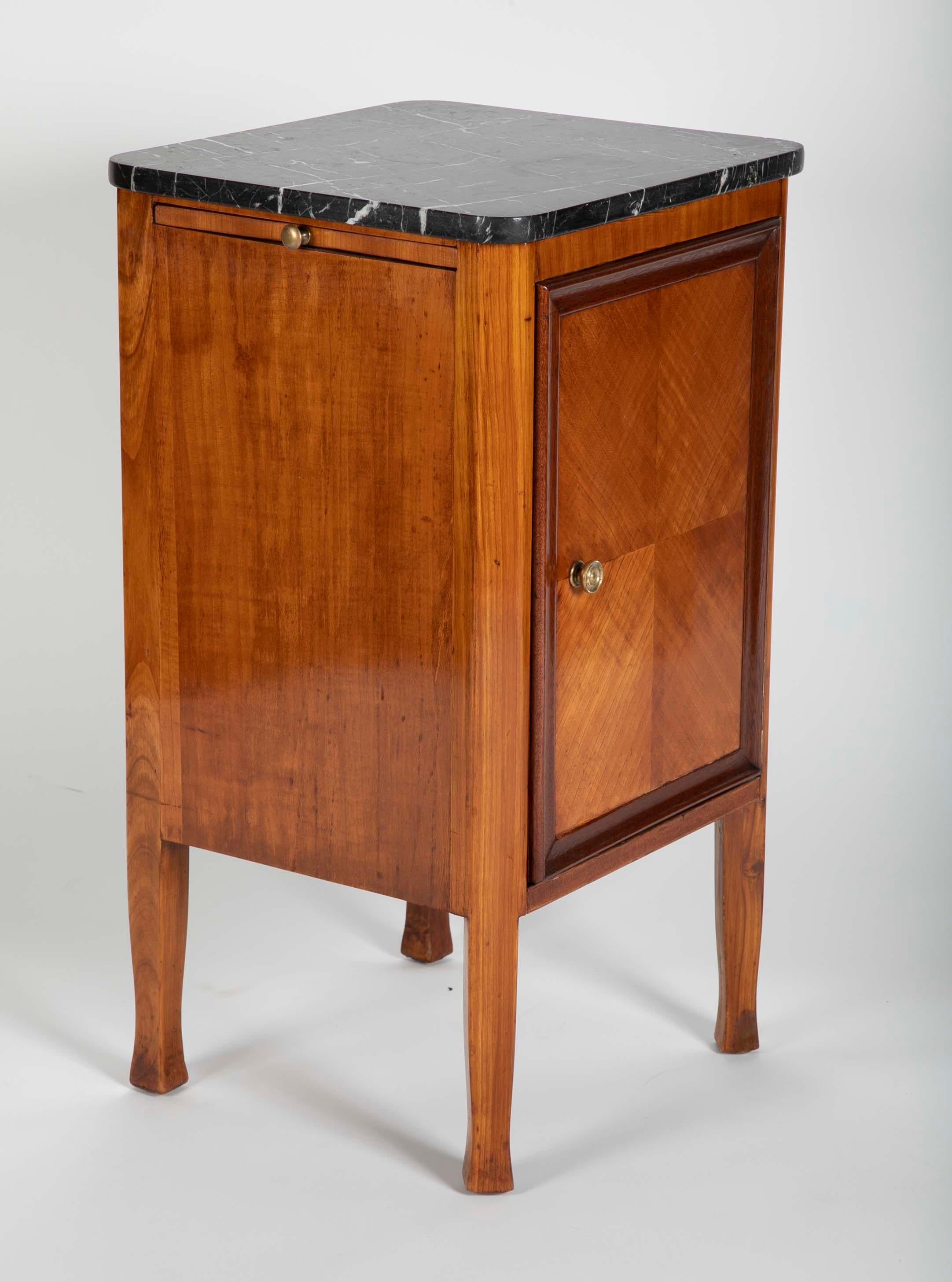 Pair of Italian Fruit Wood Bedside Cabinets 6