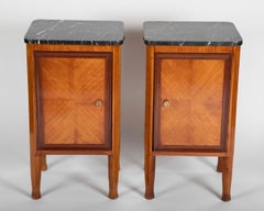 Pair of Italian Fruit Wood Bedside Cabinets