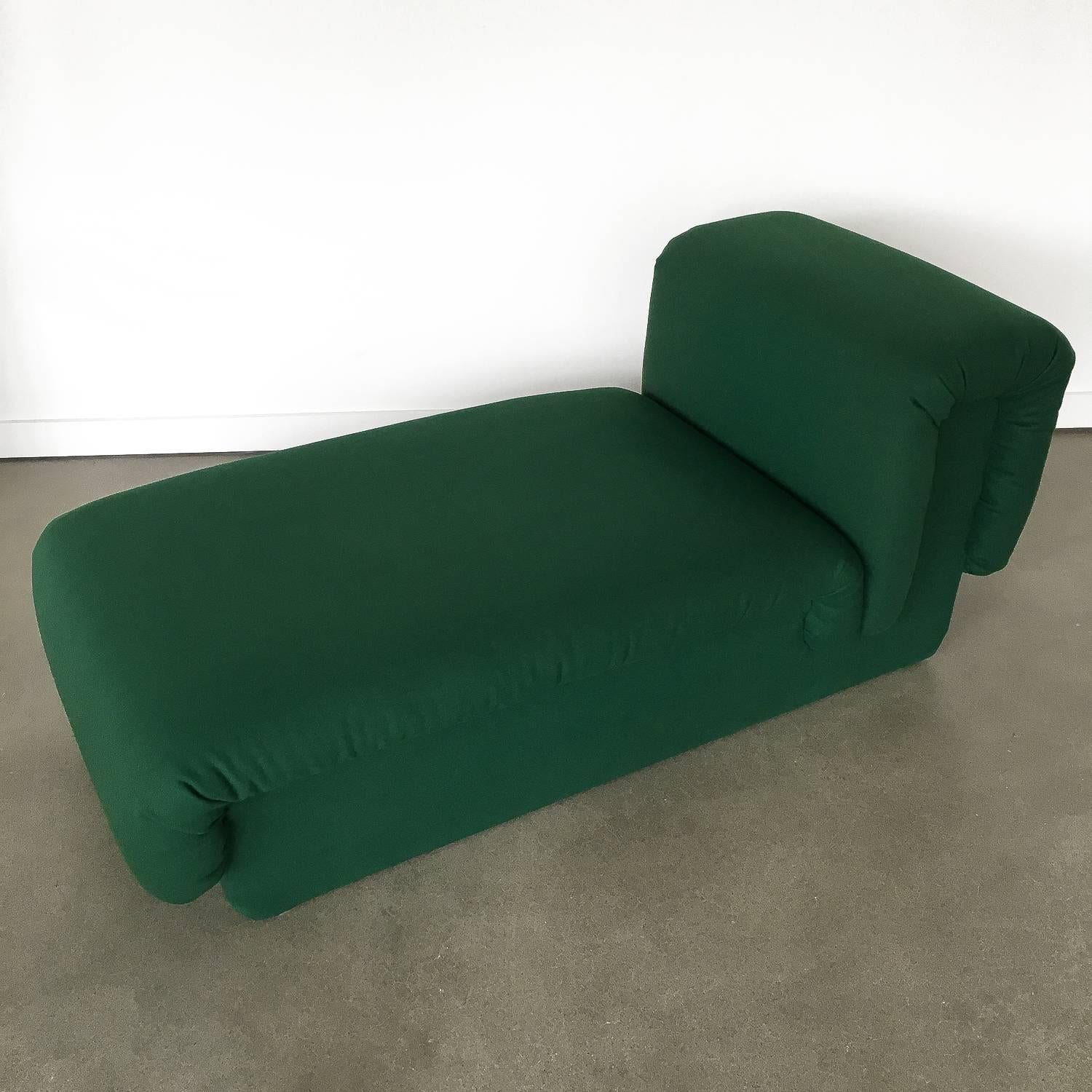 Upholstery Pair of Italian Fully Upholstered Modernist Chaise Longues