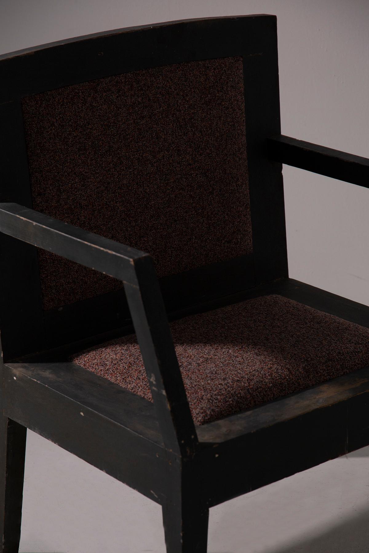Paire de fauteuils futuristes italiens avec tissu coloré Bon état - En vente à Milano, IT