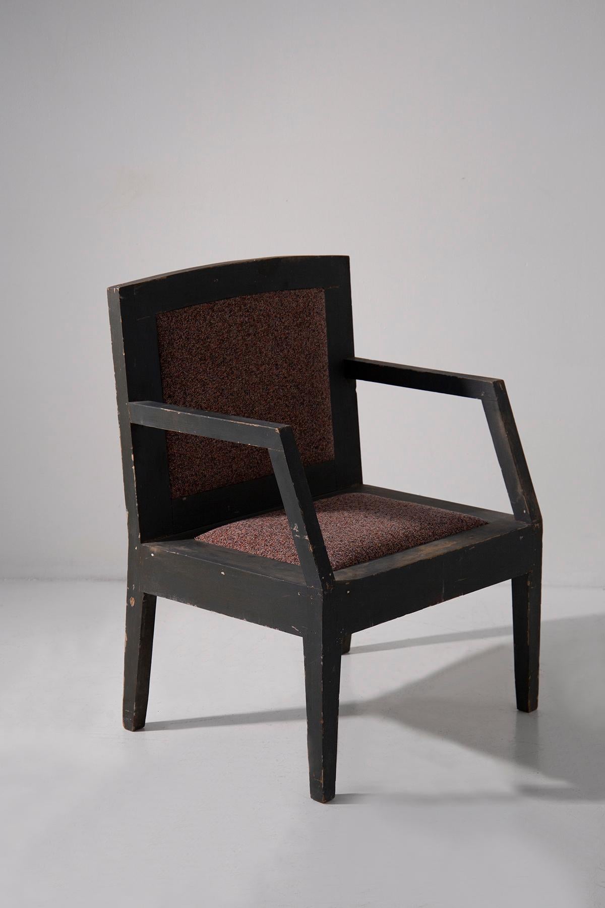 Coton Paire de fauteuils futuristes italiens avec tissu coloré en vente