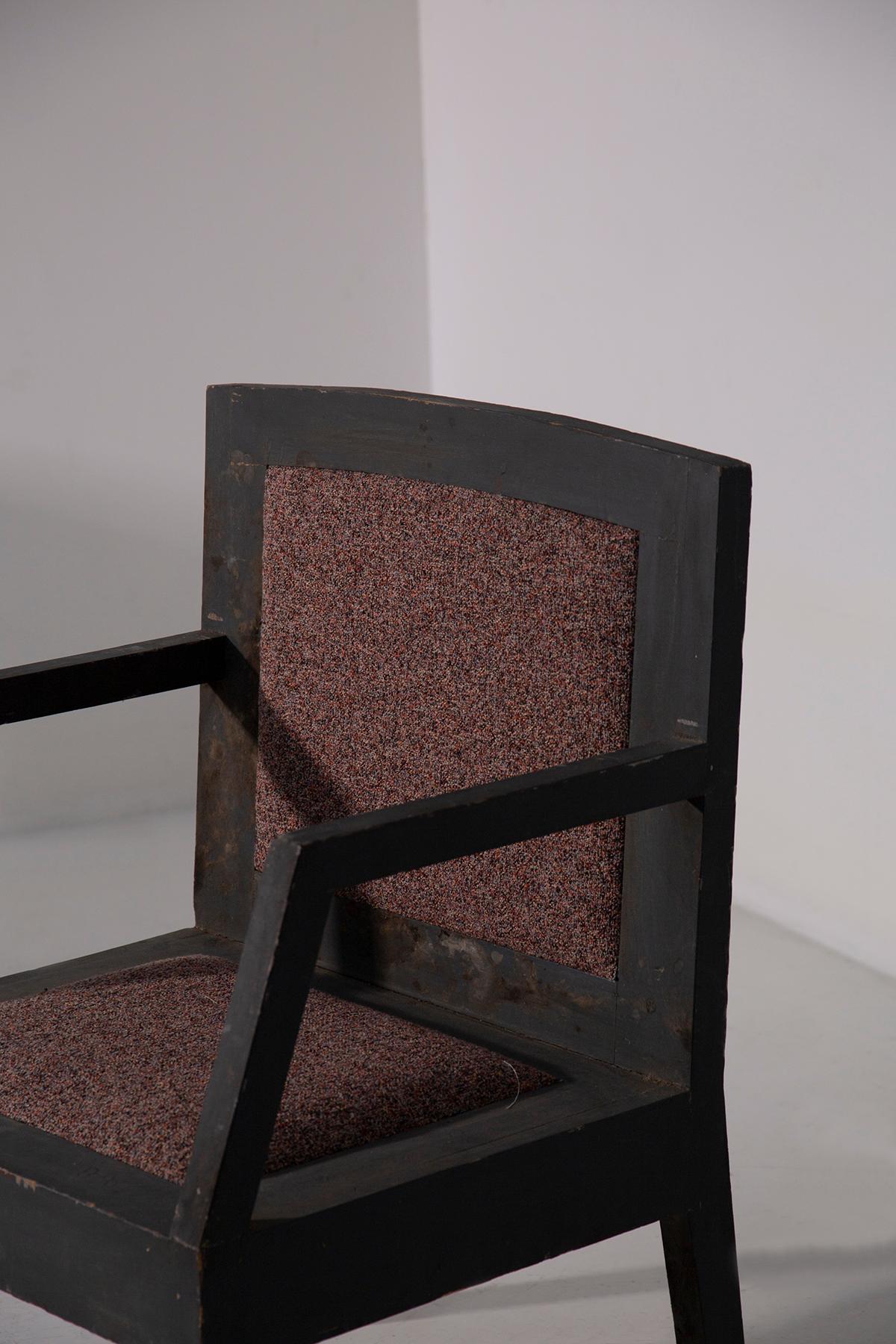 Paire de fauteuils futuristes italiens avec tissu coloré en vente 1
