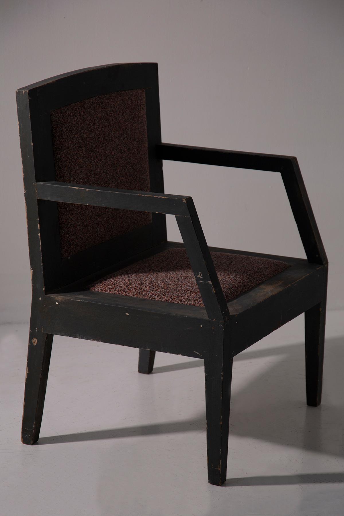Paire de fauteuils futuristes italiens avec tissu coloré en vente 3