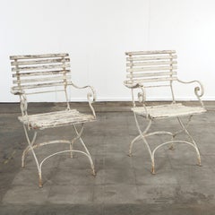 Pair of Italian Garden Armchairs in the style of Arras Saint Sauveur, 1940s