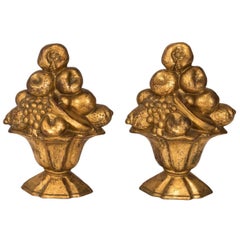 Pair of Italian Gilt Fruit Urns