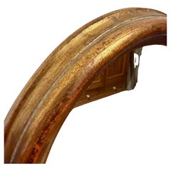 Pair of Italian Gilt Oval Mirrors, Hollywood Regency Style, 1960s