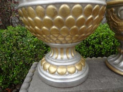 Complimentary Pair of Italian Gilt Terracotta Finials