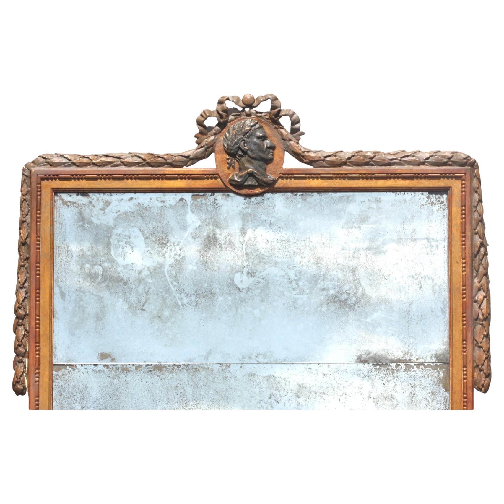 Neoclassico Coppia di specchi in legno dorato italiani