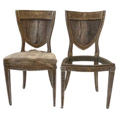 Pair of Italian Gilt Wood Side Chairs
