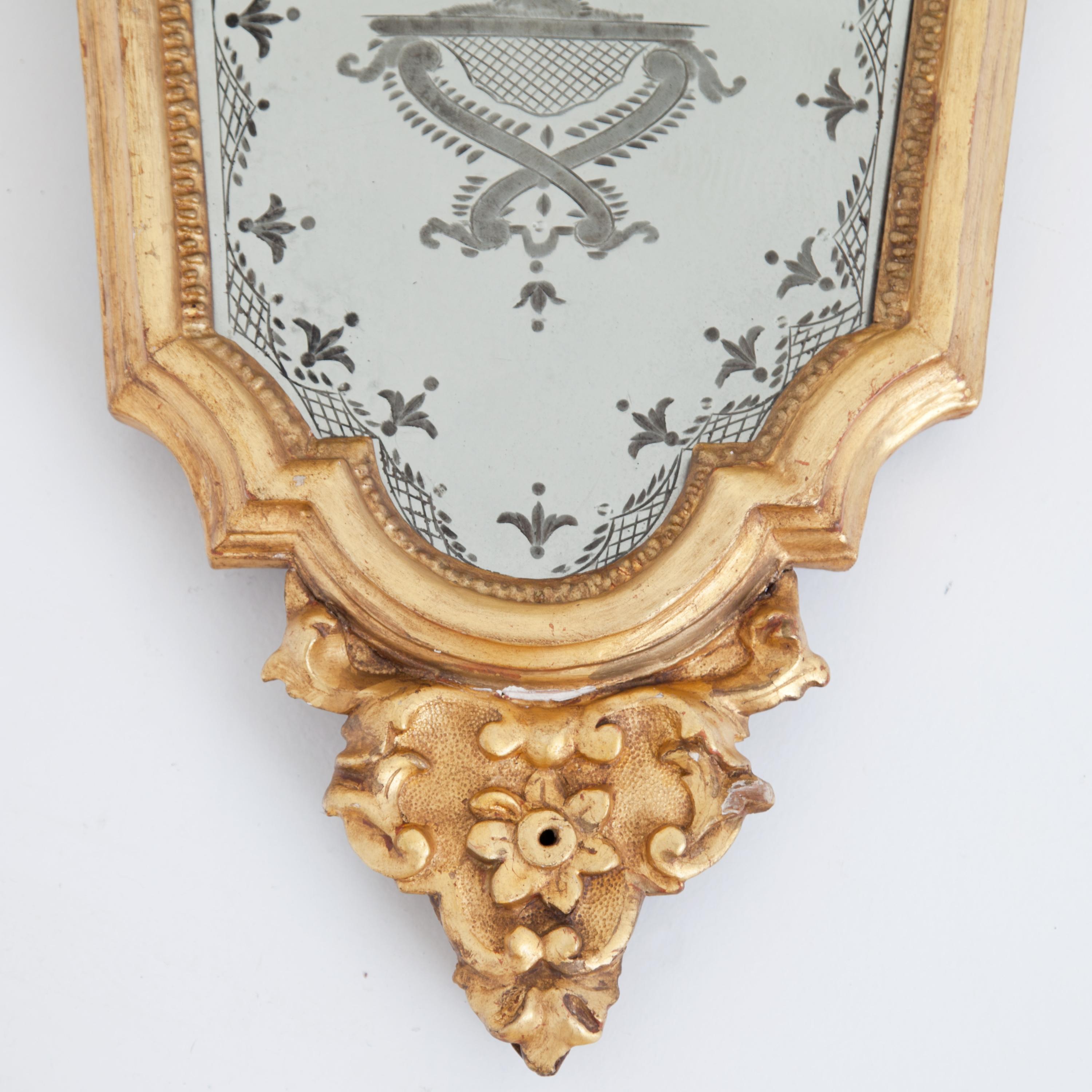 Pair of Italian Giltwood Baroque Mirrors, 18th Century 5