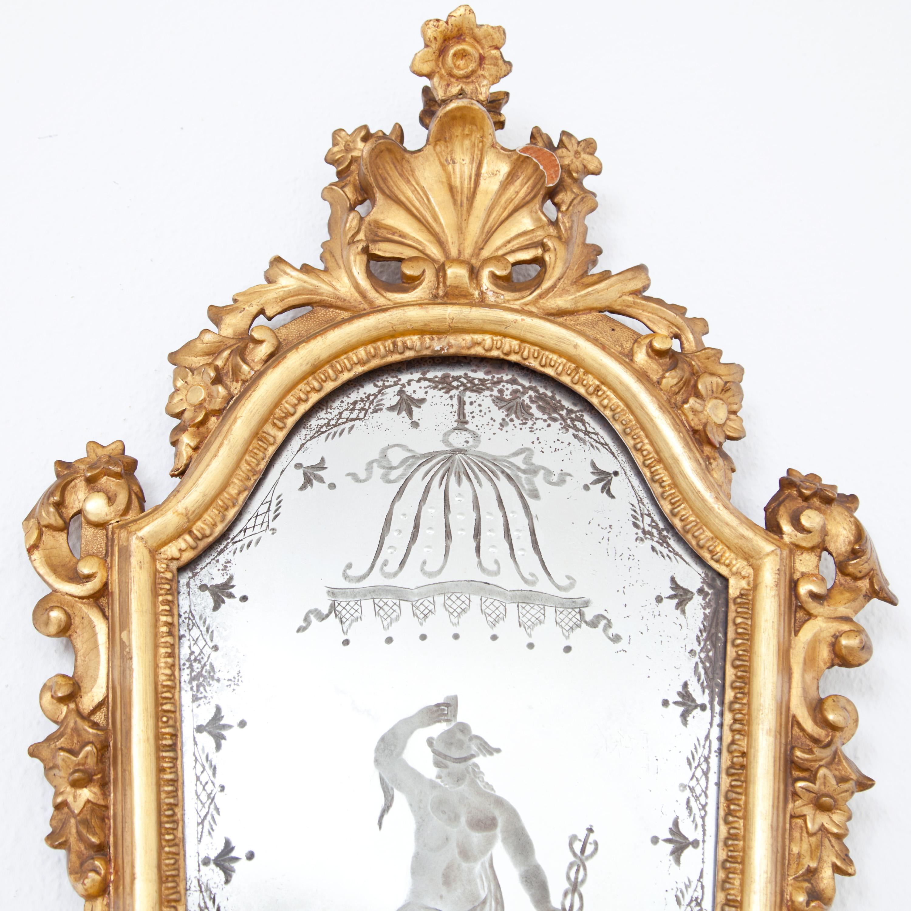 Pair of Italian Giltwood Baroque Mirrors, 18th Century 1