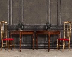 Pair of Italian Giltwood High Back Chiavari Chairs