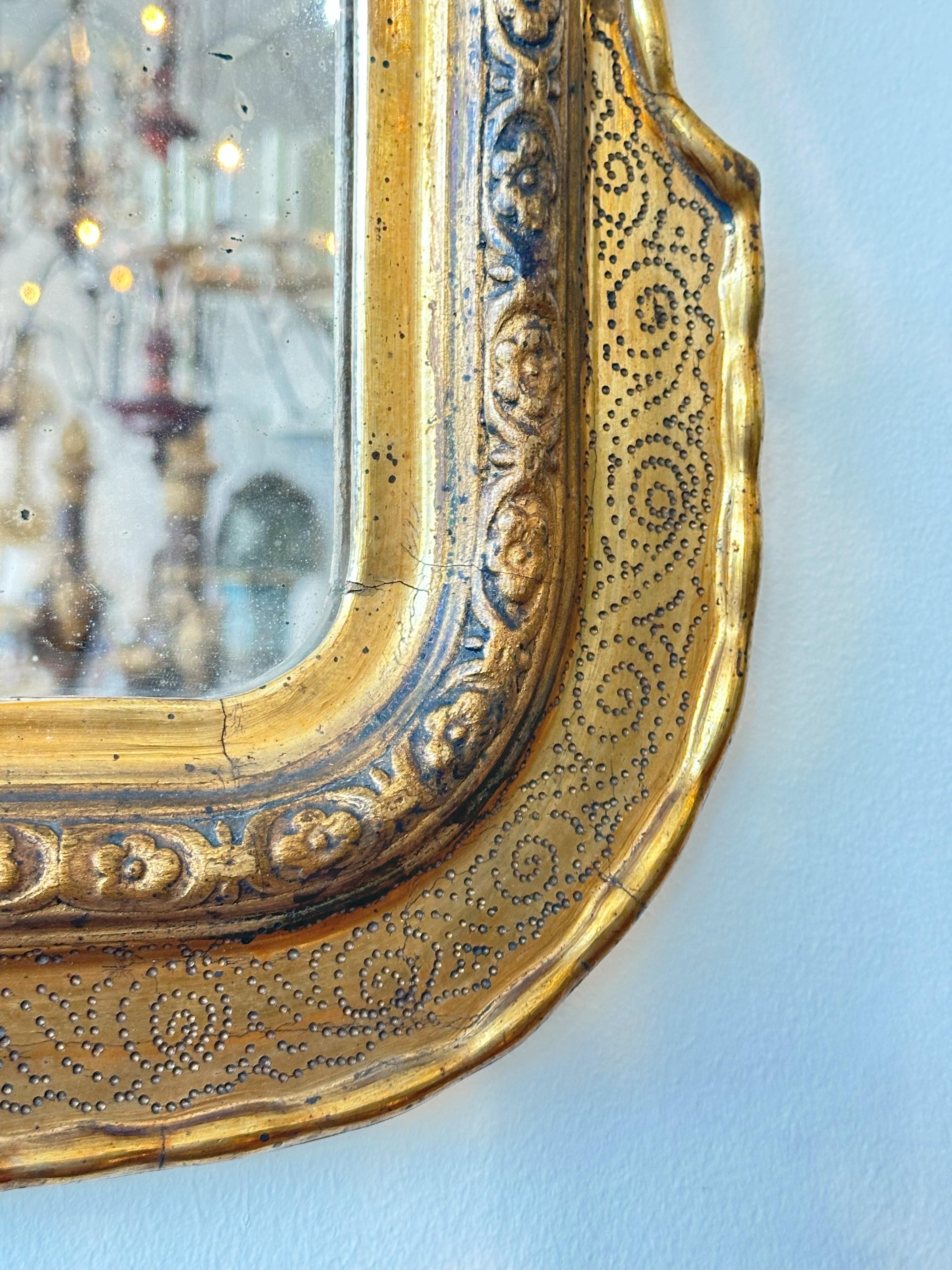 Coppia di specchi italiani in legno dorato - CIRCA 1880 in vendita 1