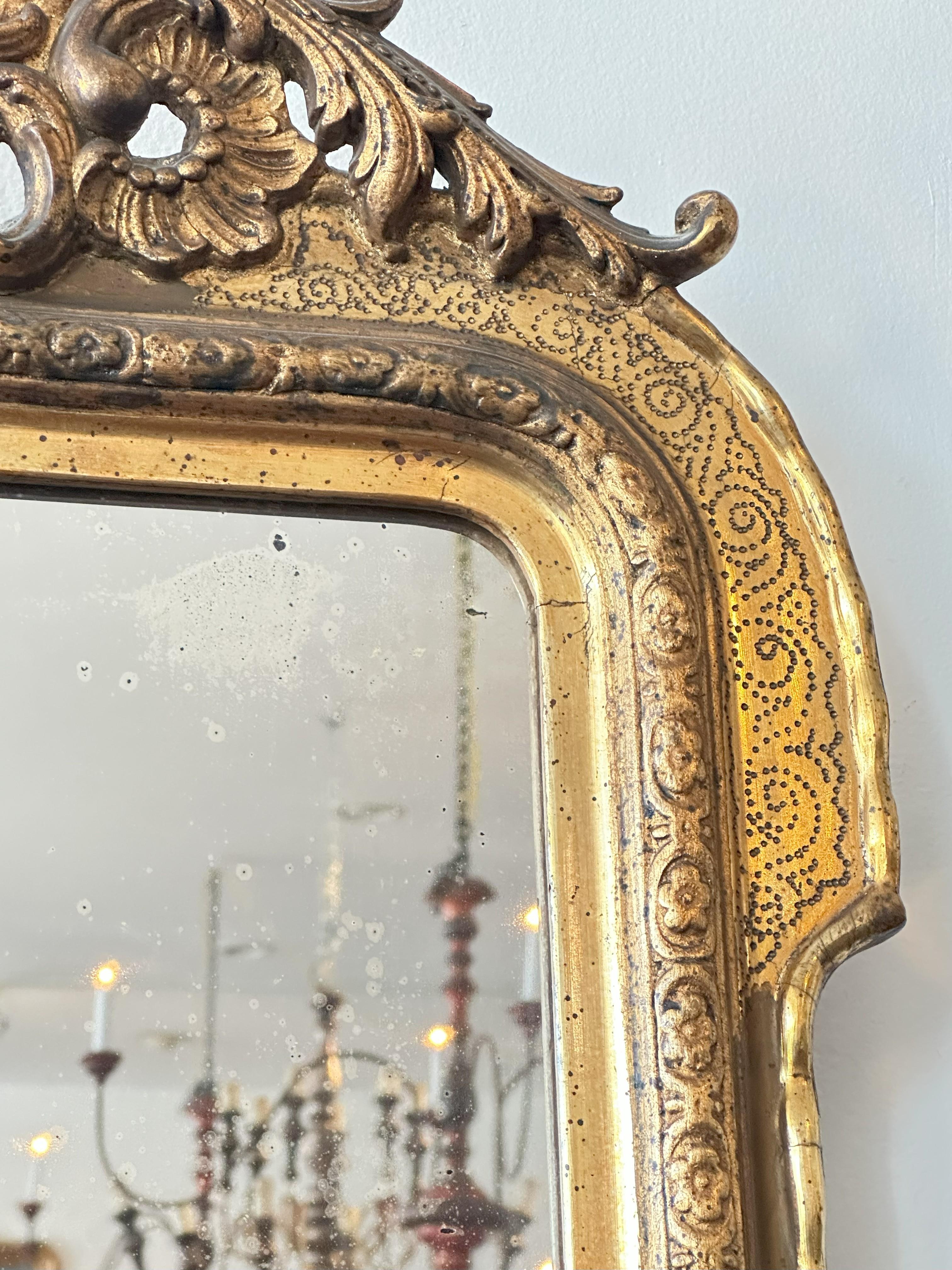 Coppia di specchi italiani in legno dorato - CIRCA 1880 in vendita 2