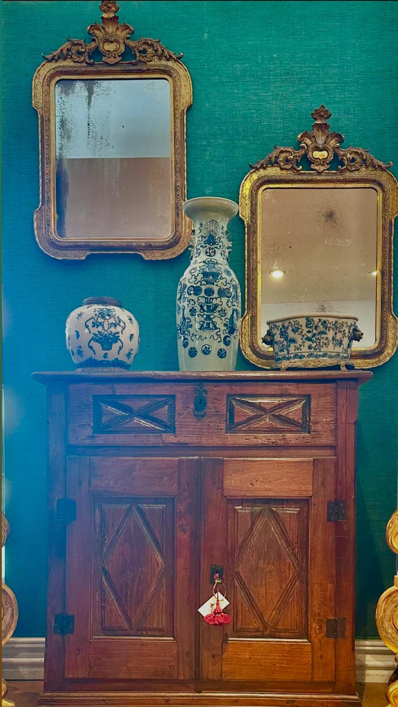 Coppia di specchi italiani in legno dorato - CIRCA 1880 in vendita 3