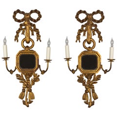 Pair of Italian Giltwood Sconces