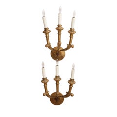Pair of Italian Giltwood Sconces