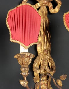 Pair of Italian Giltwood tole Sconces - Circa 1880
