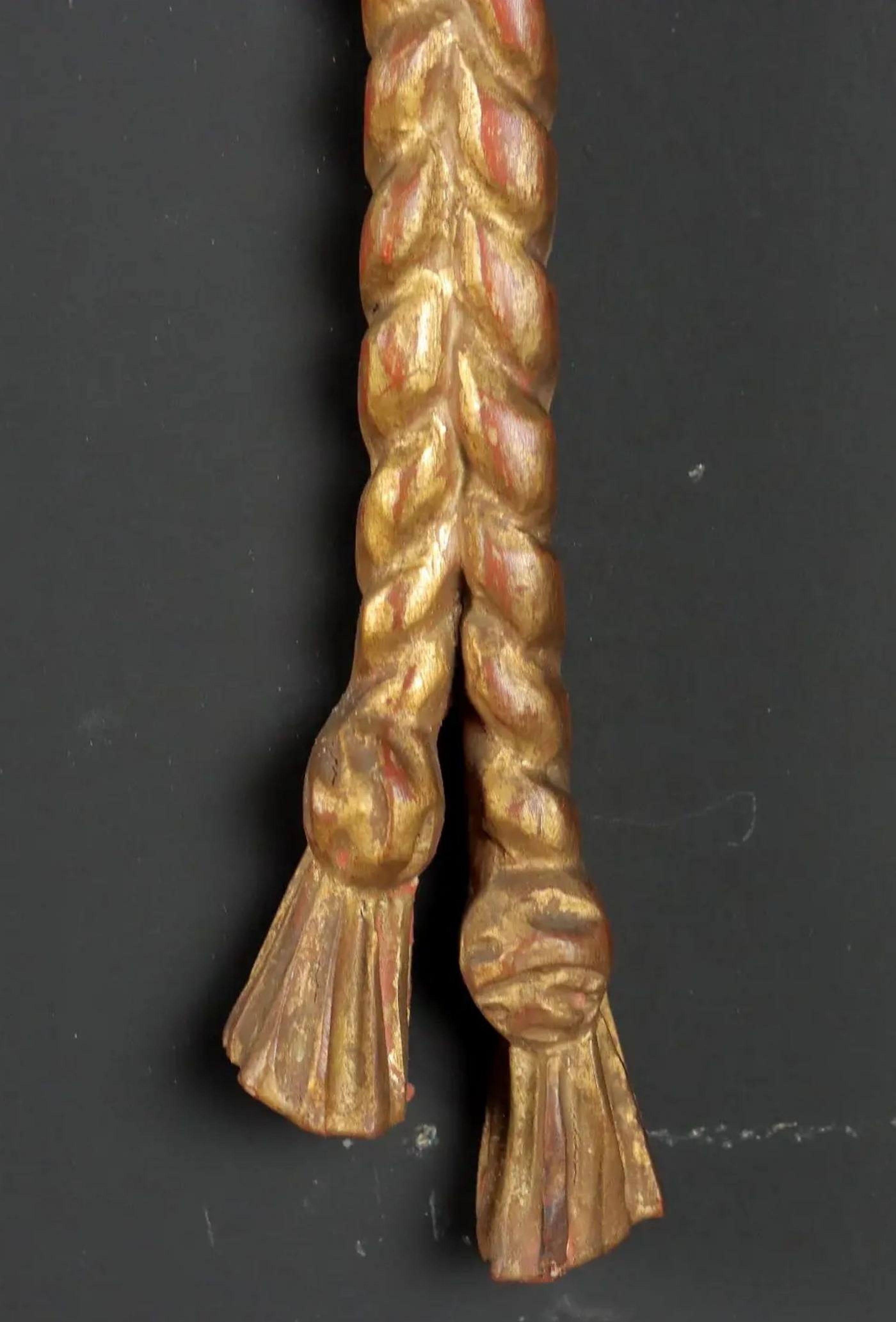 italien Paire d'appliques à tole en bois doré - Circa 1880 en vente