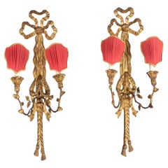 Antique Pair of Italian Giltwood tole Sconces - Circa 1880