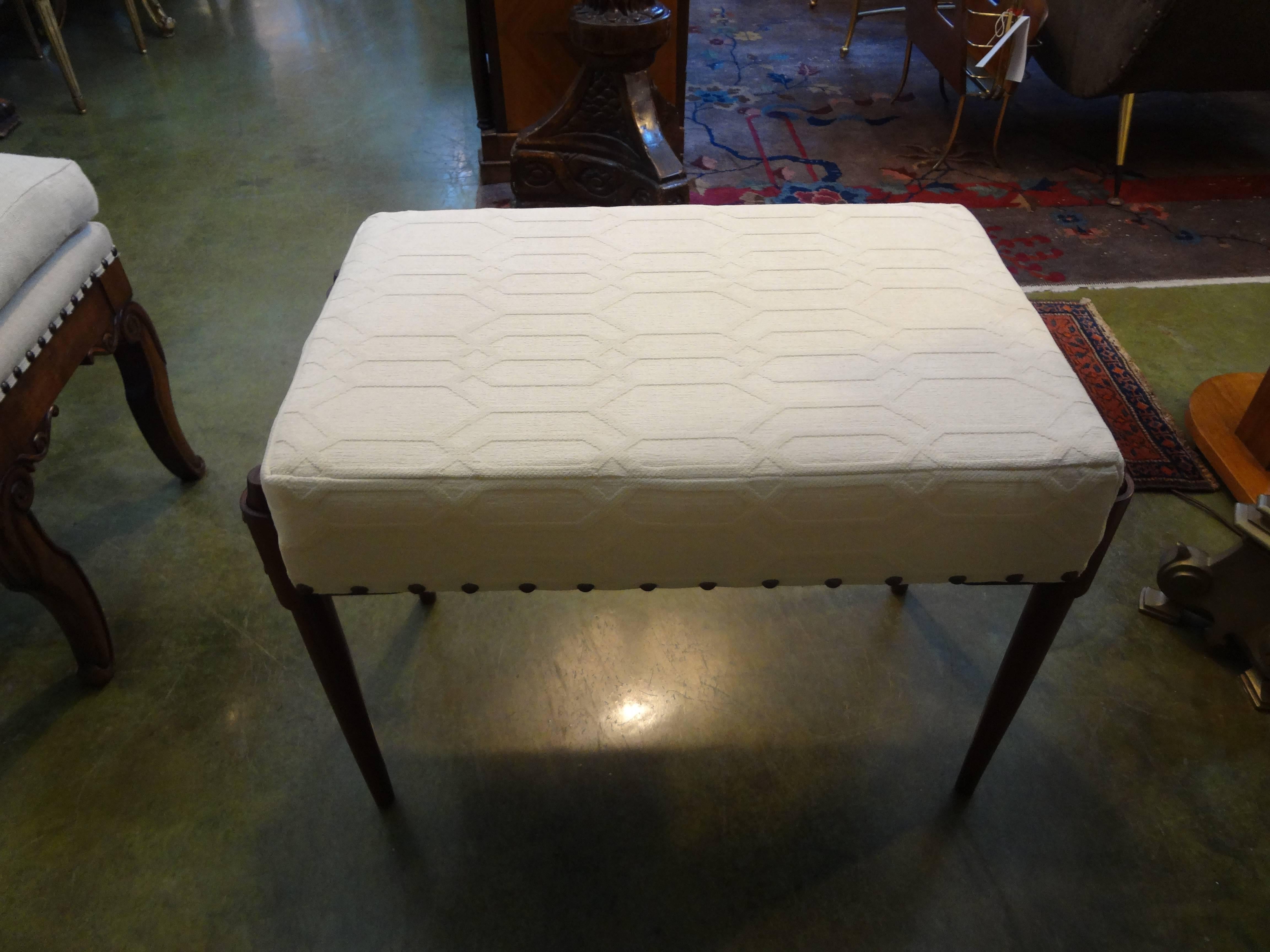 Pair of Italian Gio Ponti Inspired Midcentury Benches or Ottomans 8