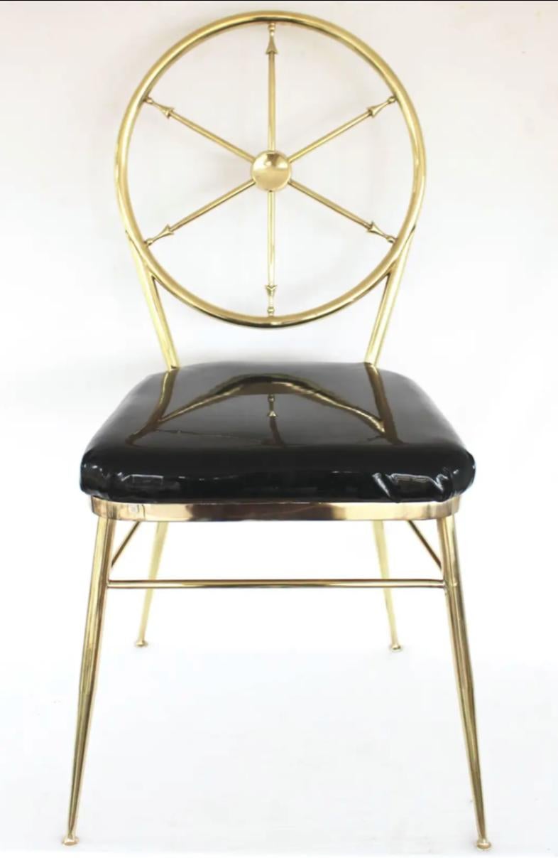 Paar italienische Stühle im Stil von Gio Ponti mit Kompassrücken im Angebot 2