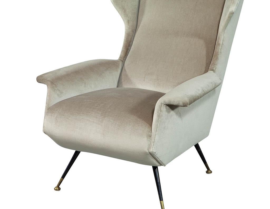 Pair of Italian Gio Ponti Style Mid-Century Modern Parlor Chairs 5