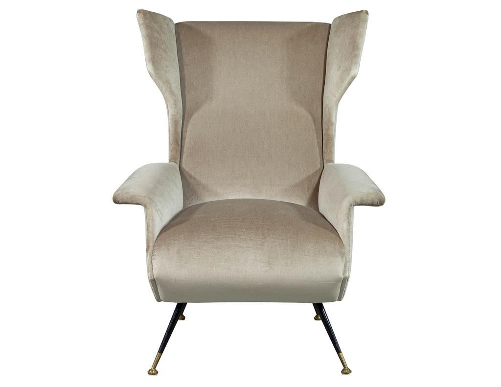 Pair of Italian Gio Ponti Style Mid-Century Modern Parlor Chairs 6
