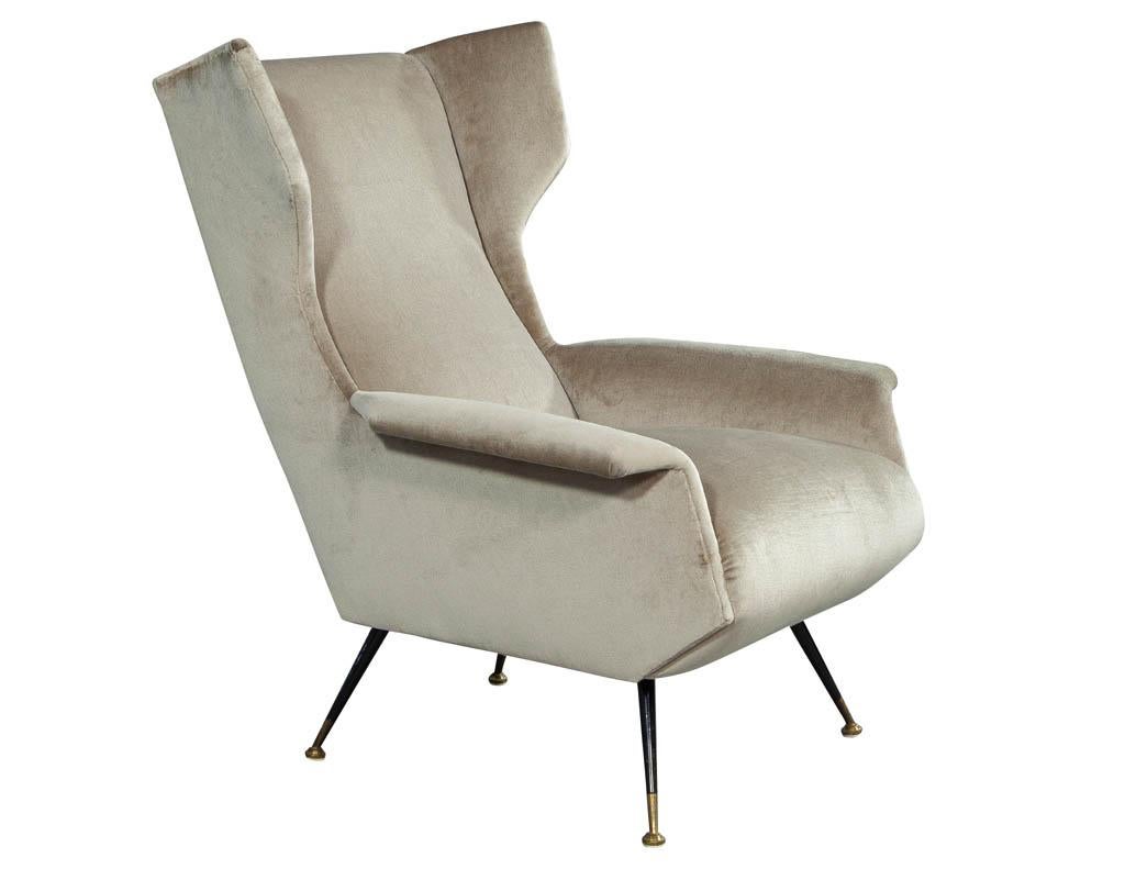 Pair of Italian Gio Ponti Style Mid-Century Modern Parlor Chairs 7