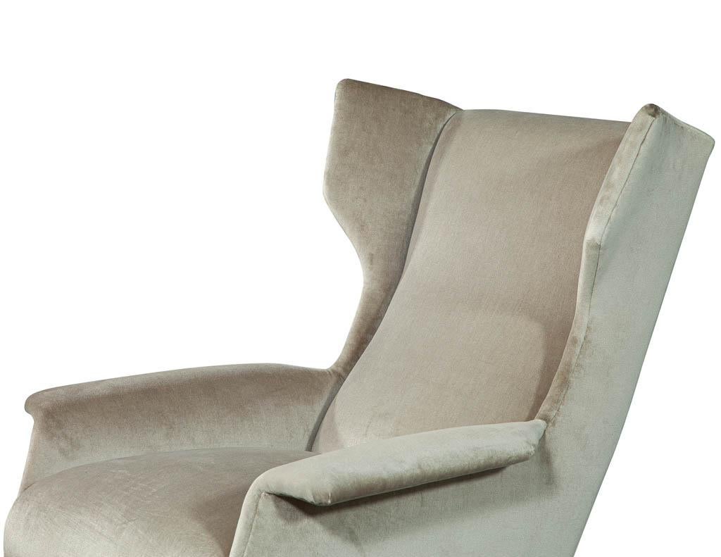 Pair of Italian Gio Ponti Style Mid-Century Modern Parlor Chairs 4