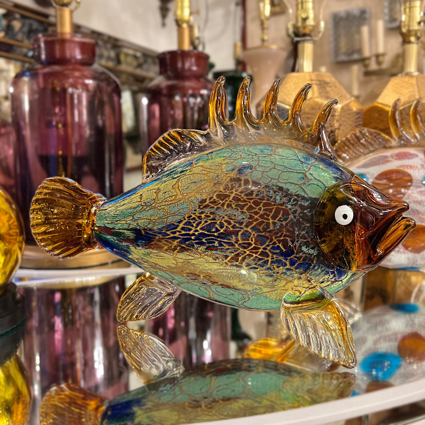 Pair of Italian Glass Fish For Sale 7