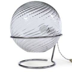 Pair of Italian Glass Globe Lamps