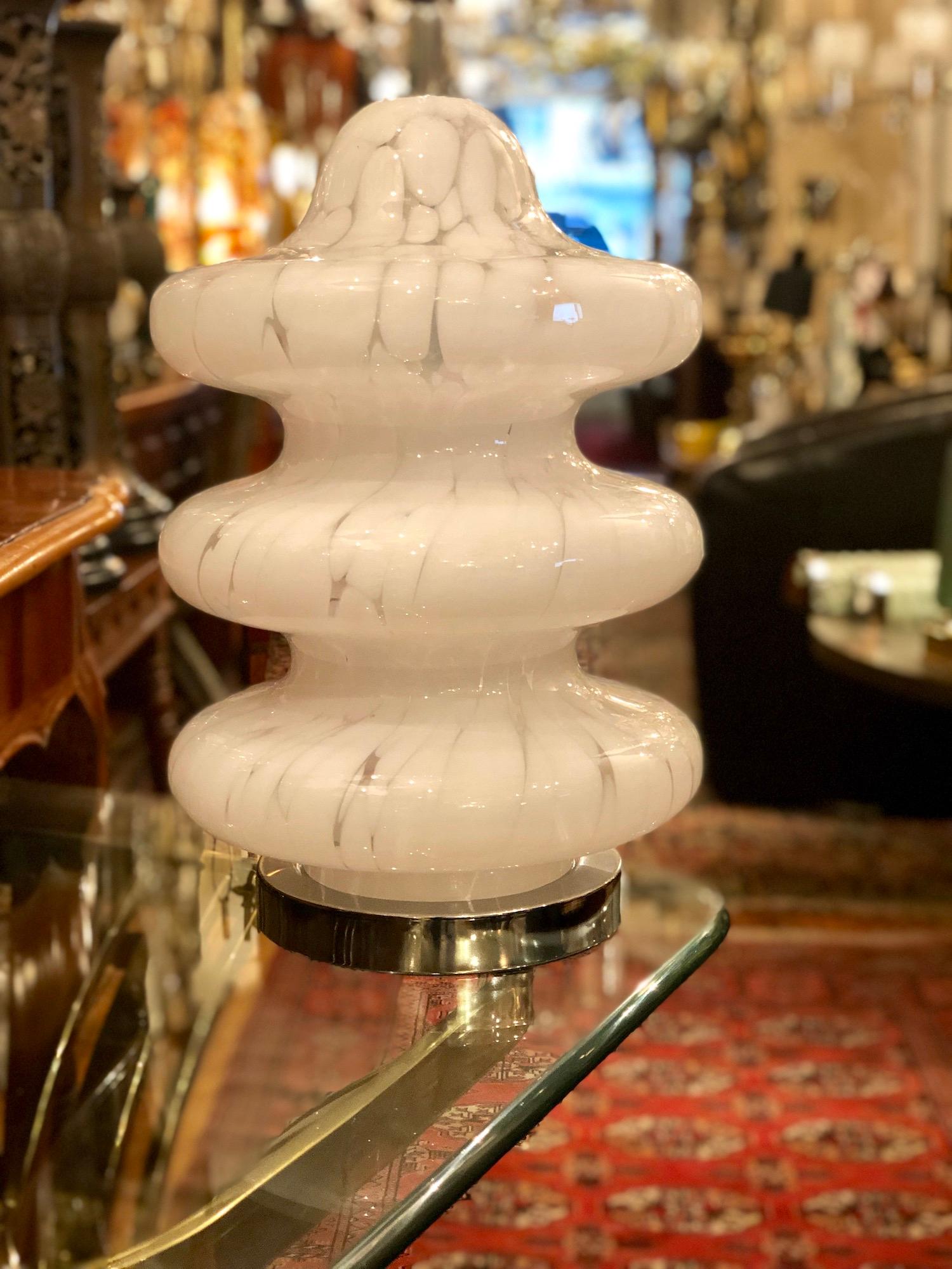 Art Glass Pair of Italian Glass Lamps