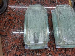 Pair Of Italian Glass Sconces By Poliarte