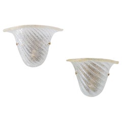 Coppia di appliques in vetro italiane