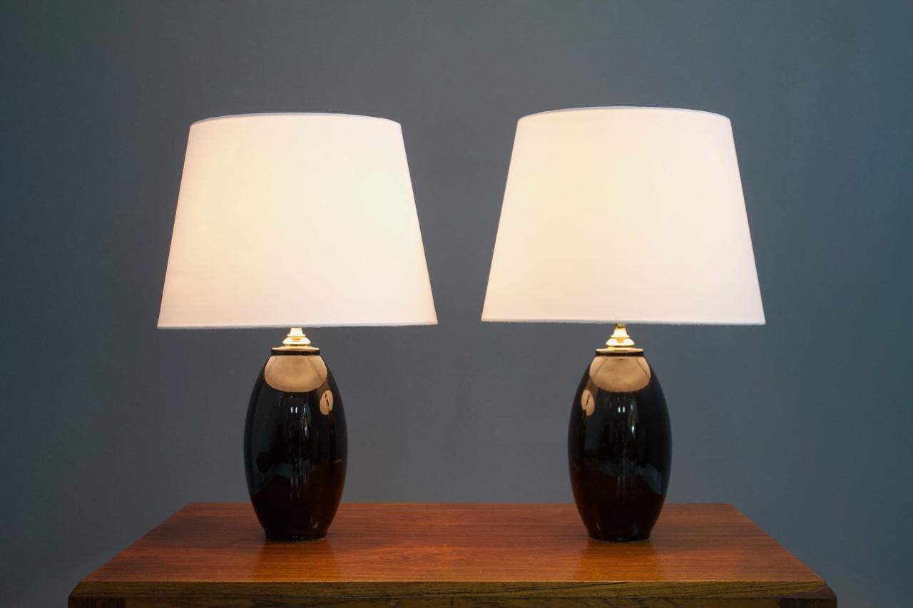 Pair of Italian Glass Table Lamps, 1970s In Good Condition In Frankfurt / Dreieich, DE