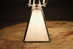 Pair of Italian Glass Table Lamps 1980s Tiffany Style