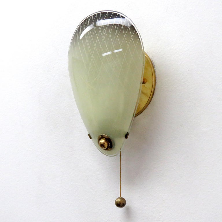 Pair of Italian Glass Wall Lights at 1stDibs